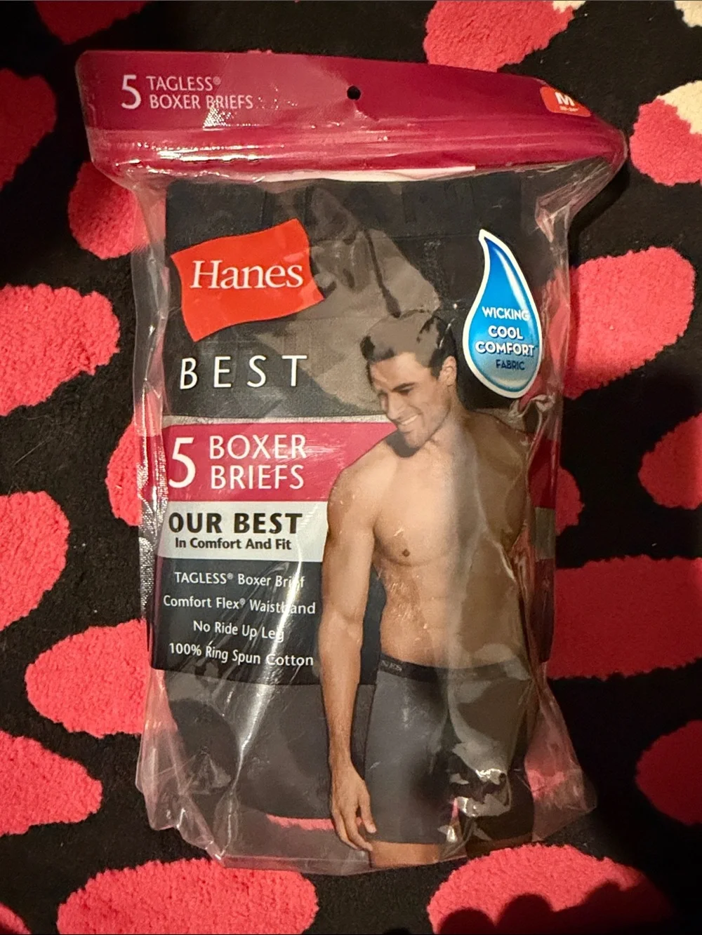 Hanes Best Men’s Black Boxer Briefs - 5 Pack